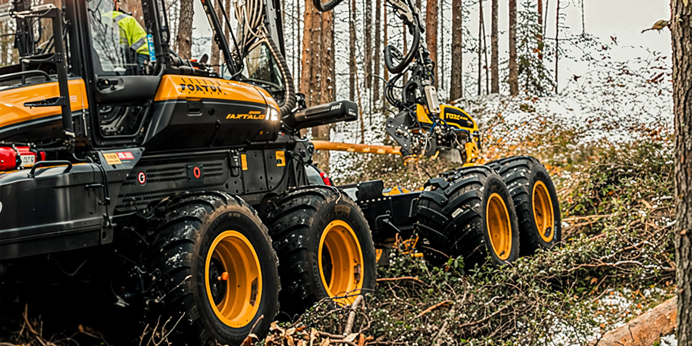 Forstmaschinen im Wald